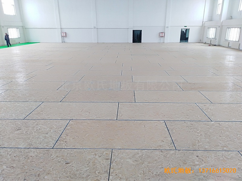 新疆克拉瑪依消防大隊籃球館體育地板鋪設案例2