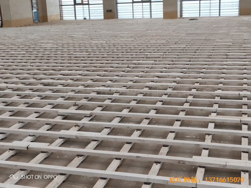 江蘇三井實(shí)驗(yàn)小學(xué)籃球館體育木地板安裝案例1