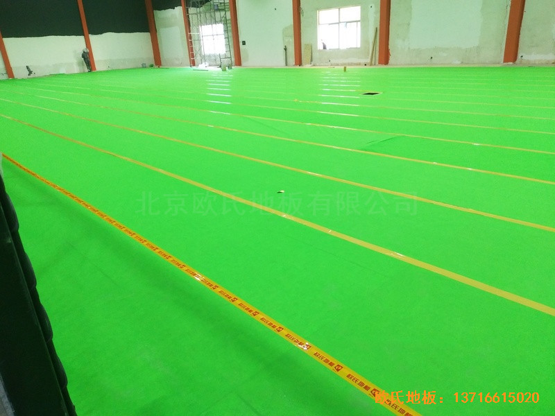 江蘇南通如東縣藍(lán)球樂園運(yùn)動(dòng)地板鋪裝案例2