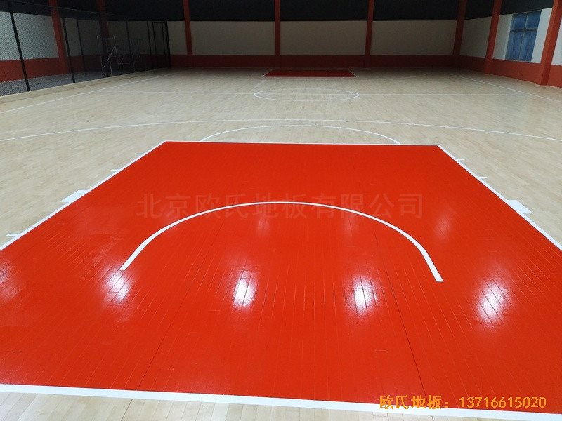江蘇南通如東縣藍(lán)球樂園運(yùn)動(dòng)地板鋪裝案例5