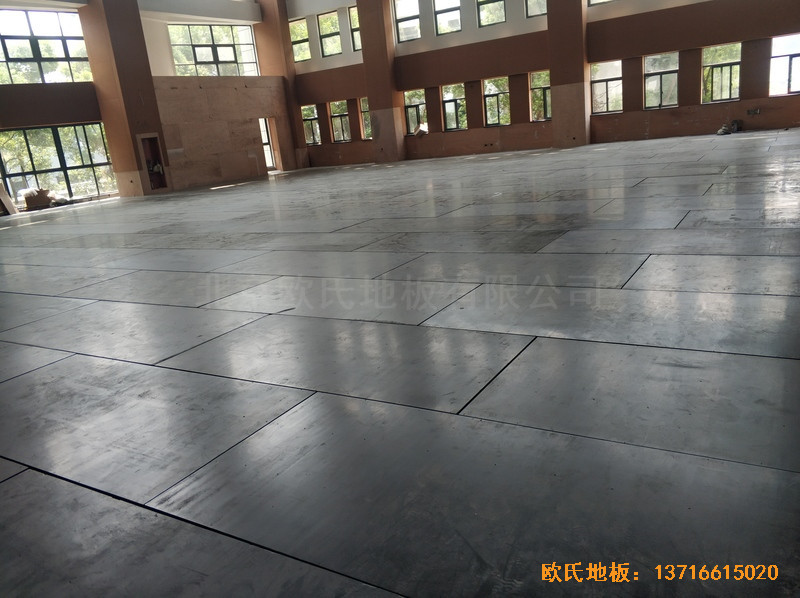 江蘇常州同濟中學運動館運動地板鋪裝案例2