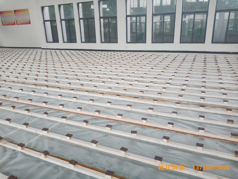 寧波中國石油儲蓄基地運動館運動木地板安裝案例1